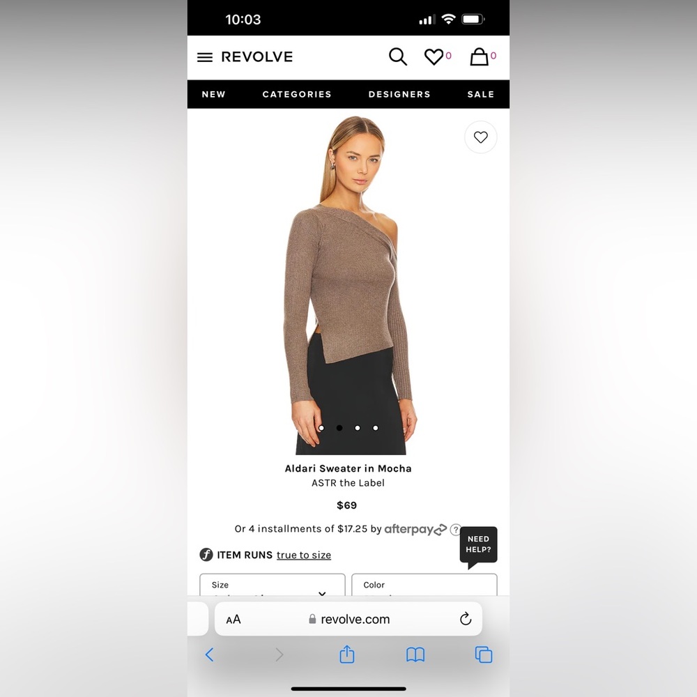 ASTR the label aldari sweater in Mocha